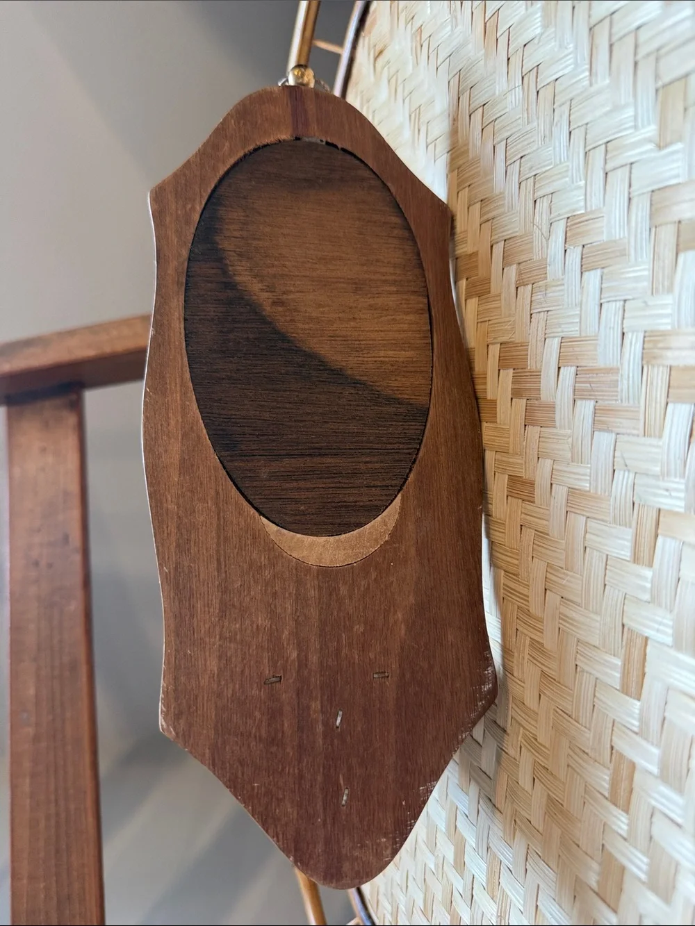 Vintage Wood Wall Candle Holder with Mirror | Early American Colonial Revival